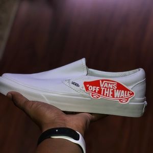 White Classic Slip-On Vans